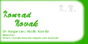 konrad novak business card