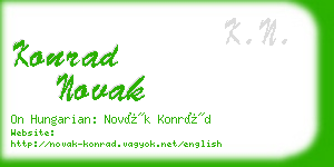 konrad novak business card